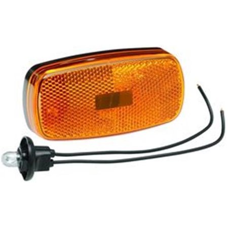 BARGMAN Bargman 30-59-004 Clearance Light No. 59 Amber With Reflex And Black Base; 4 x 2 x 1.50 in. 30-59-004